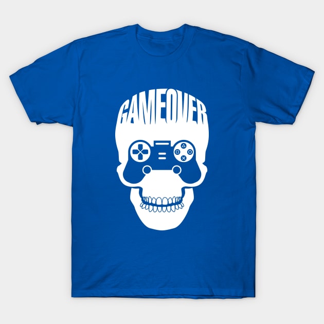 Game Over Skull Video Game Design T-Shirt by TopTeesShop